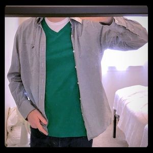 Casual fitted button up dress shirt